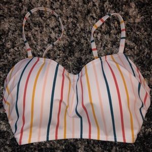 New Striped Swim Top sz 34DD